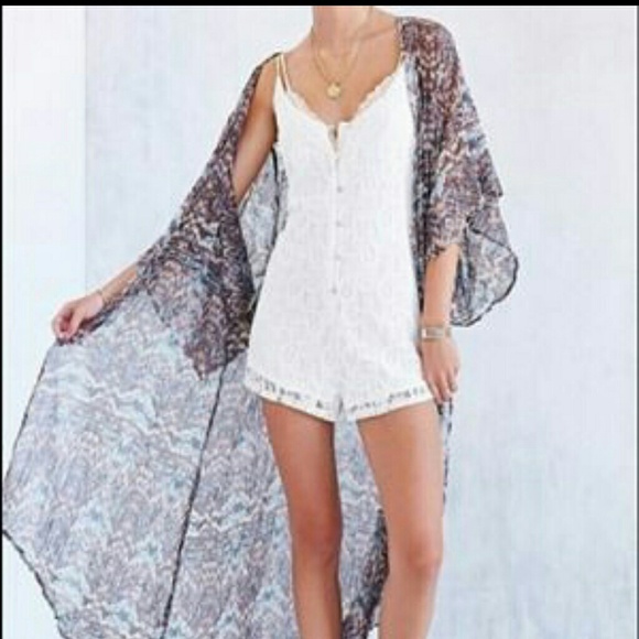 New White lace romper urban outfitters