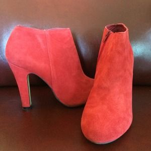 Kimchi Blue Red Ankle Booties