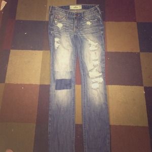 Hollister skinny ripped jeans
