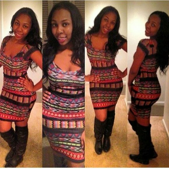 Tribal print dress