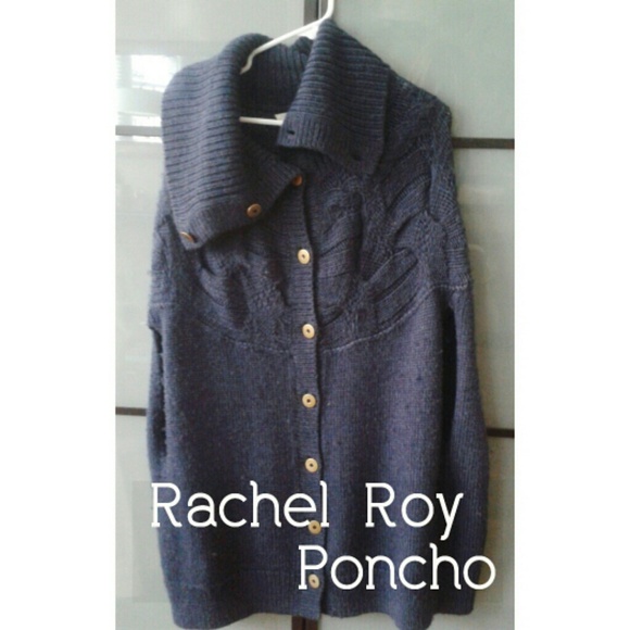 Navy poncho from Rachel Roy
