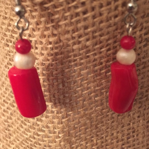 SPONGE CORAL NECKLACE & EARRINGS - Picture 2 of 4