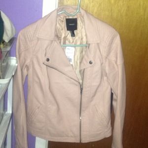 Pink leather jacket