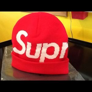 Authentic Red Supreme Beanie