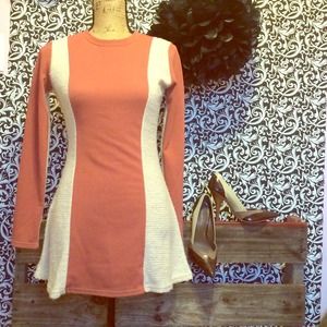 Cream & Coral dress