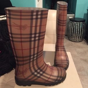Burberry Haymarket Rainboots