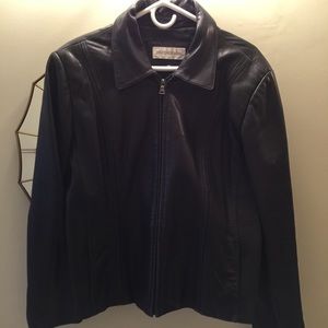 Jones of New York Black Leather Jacket