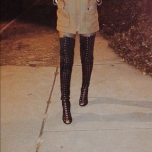 Piarry Black knee high boots