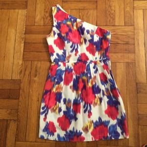 Topshop one shoulder floral dress