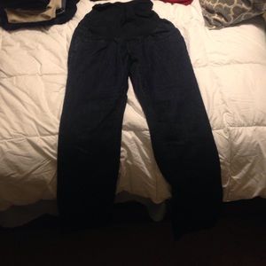 Dark denim maternity jeans