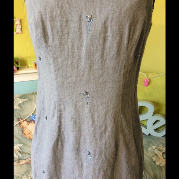 Linen ~ Soft Denim Dress - Picture 3 of 3