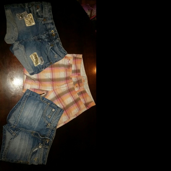 3 pairs youth girl's shorts all justice