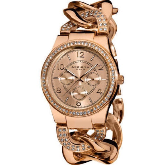 Akribos Rose Gold Bracelet Watch