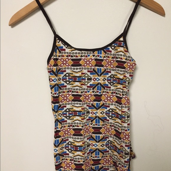 Colorful tribal spaghetti strap top