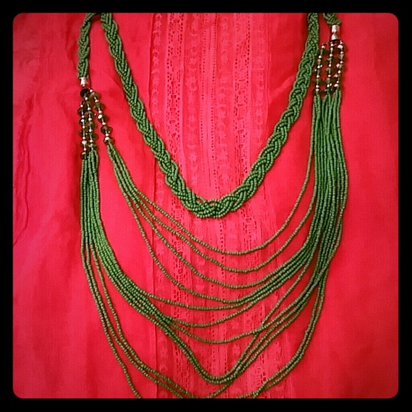 Green Beaded Necklace