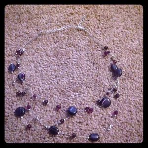 Purple and silver necklace