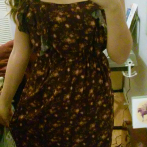 Dark purple floral dress - Picture 1 of 2