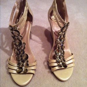 Wedged gold Vince Camuto sandals