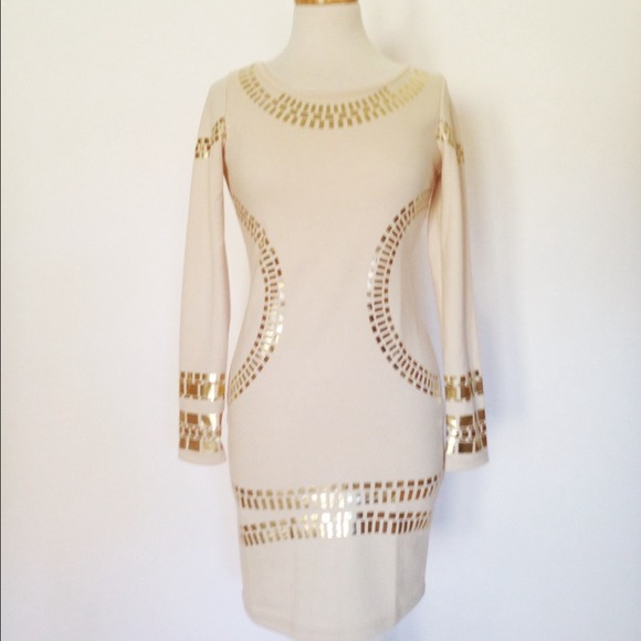❌ SOLD AMI CLUBWEAR Metallic-Accented Bodycon