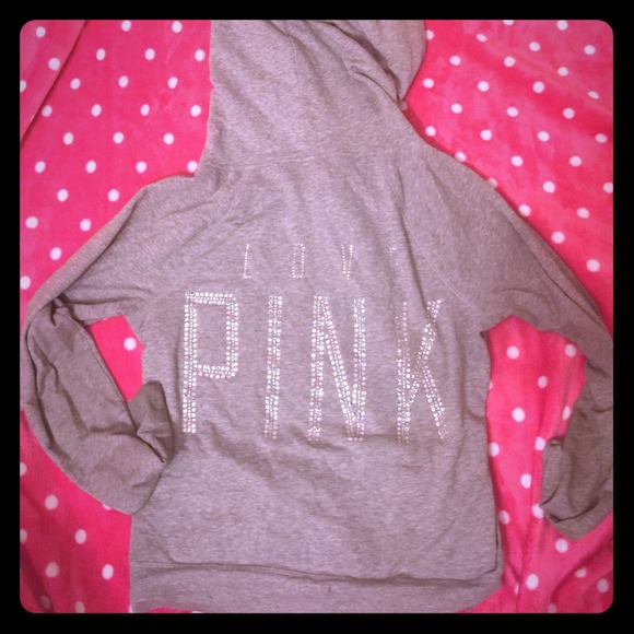Vs pink hood with bling