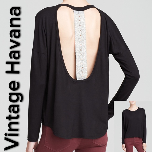 ✨🎀HP🎀✨Rare Black Open Back Blouse