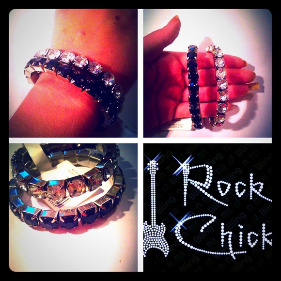 💎Black-white cubic zirconium diamond bracelet set