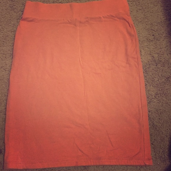Peach Color Pencil Skirt