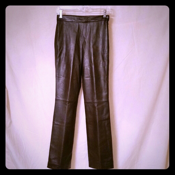 Sexy Chocolate Brown Leather Pants