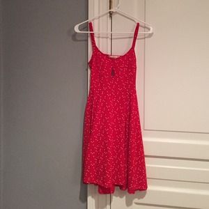 Red Heart Dress with Cut Out piece