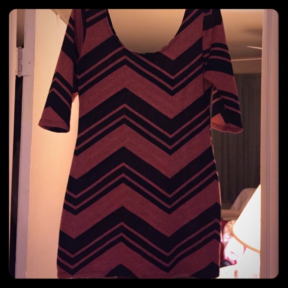 Pink and black chevron shirt/dress
