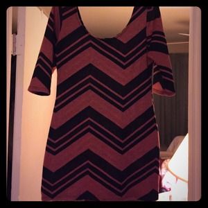 Pink and black chevron shirt/dress