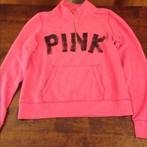vs pink half zip