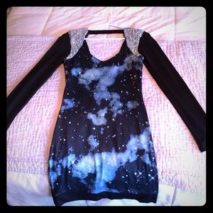 Black long sleeve bebe dress, EXCELLENT condition!