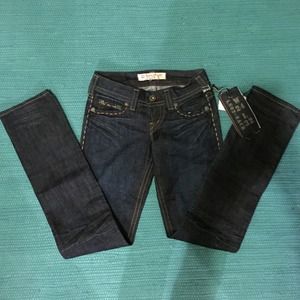 1921 raw denim dark wash straight leg 24 nwt