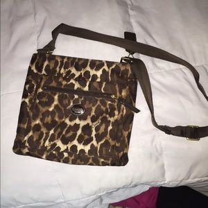 Coach leaopard print cross body