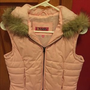 Pink puffer vest