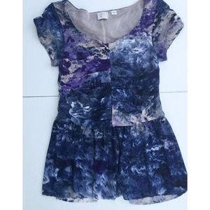 Anthropologie 9-h15 stcl peplum top