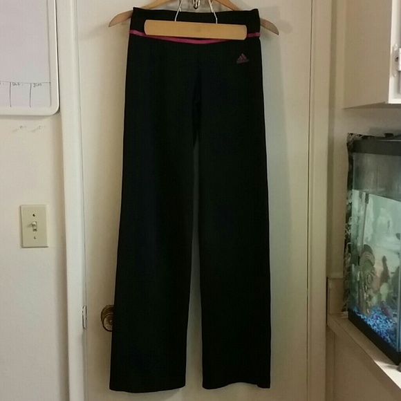 3 pairs of workout pants 2 Adidas 1 black