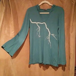 Eco-centric- teal hoody