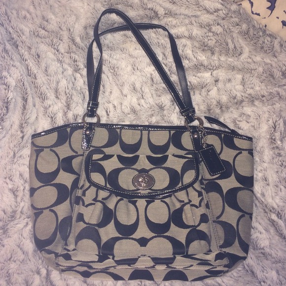 Coach Black & White Classic C Tote