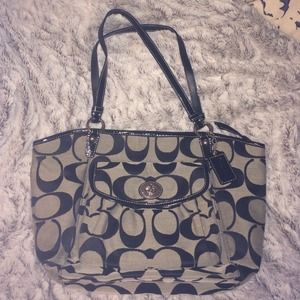 Coach Black & White Classic C Tote