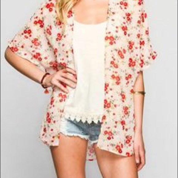 💗SHEER FLORAL KIMONO💗