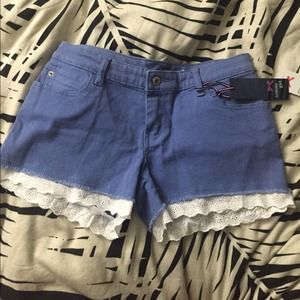 Purple with lace shorts