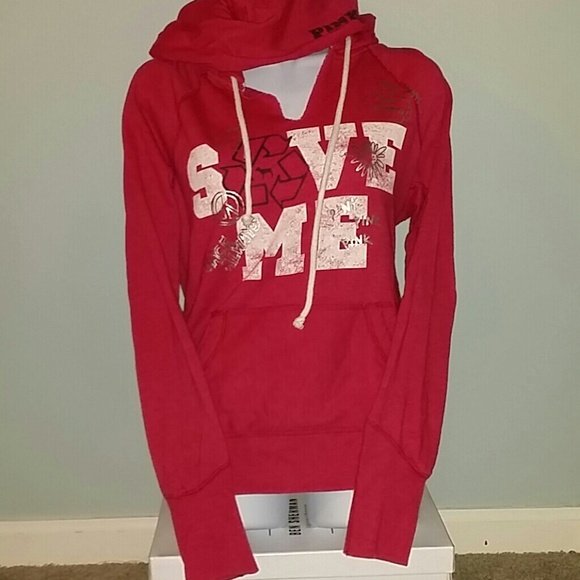 Vintage PINK hoodie small.