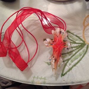 BRAND NEW Red Cross necklace