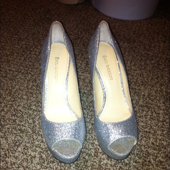 Silver sparkly heels!