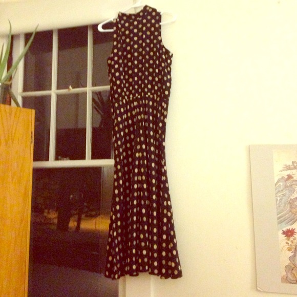 Polka Dot Button-back Maxi Dress
