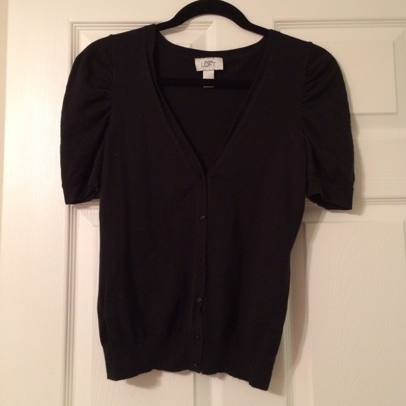 Black Ann Taylor Loft Cardigan