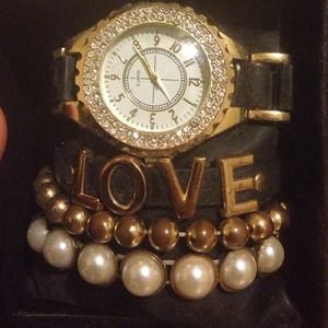 Watch and bracelets