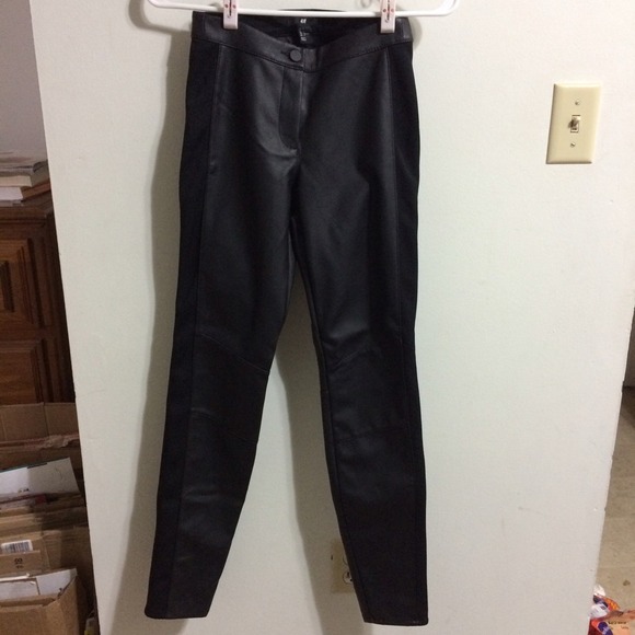 H&M faux leather pants